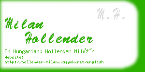 milan hollender business card